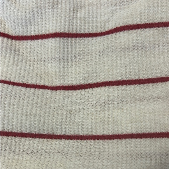 Stars Above Cream and Red Striped Thermal Pajamas - Picture 4 of 7